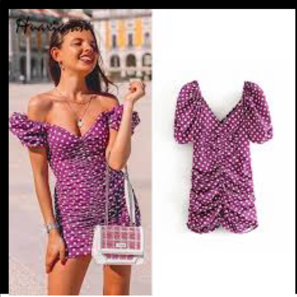 Zara Poka Dot Dress